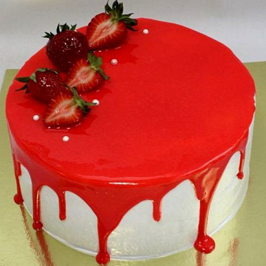 Торт глазурь с клубникой купить - воткинск.сладкоежкин.рф
