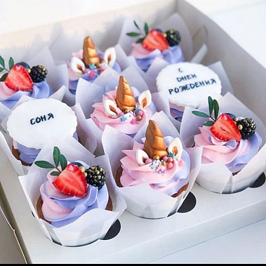 Капкейки "Единорожки" купить - воткинск.сладкоежкин.рф